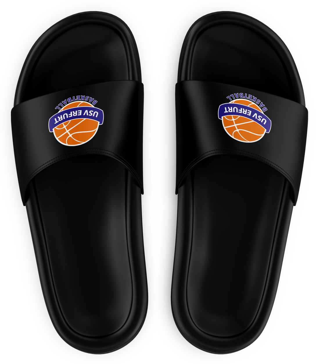 Badeschuhe Logo Schwarz Usv Erfurt Basketball Domsport Teamsho