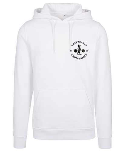 Hoodie Herren | Built your Brand | weiß | Kraftsport Niederbayern e.V.