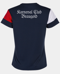 T-Shirt | Damen | JOMA Crew V | navy rot weiß | Karneval Club Braugold