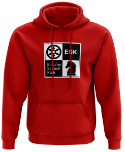 Hoodie | Logo | rot - Erfurter Schachklub