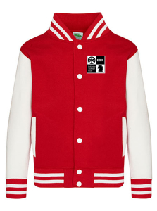 College Sweatjacke | Kinder | FireRed/White - Erfurter Schachklub