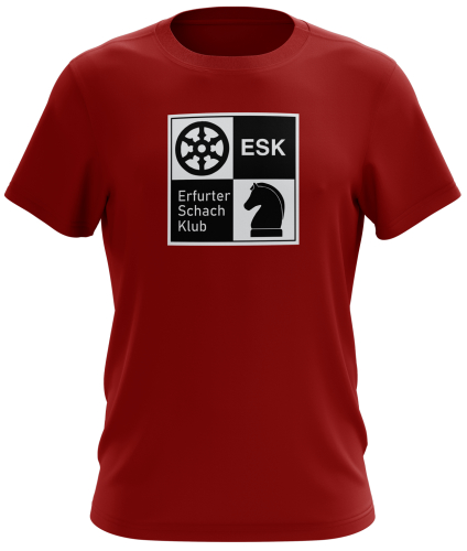 T-Shirt | Logo | rot - Erfurter Schachklub