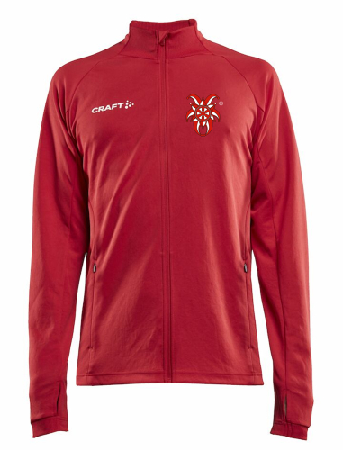 Trainingsjacke für Kinder/Herren | CRAFT Evolve Full Zip | rot | Marbacher Karneval Club e.V.