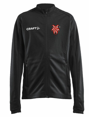 Trainingsjacke für Kinder/Herren | CRAFT Evolve Full Zip | schwarz | Marbacher Karneval Club e.V.