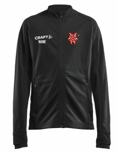 Trainingsjacke für Kinder/Herren | CRAFT Evolve Full Zip | schwarz | Marbacher Karneval Club e.V.