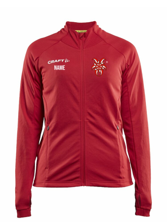 Trainingsjacke für Damen | CRAFT Evolve Full Zip | rot | Marbacher Karneval Club e.V.