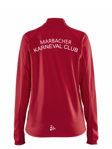 Trainingsjacke für Damen | CRAFT Evolve Full Zip | rot | Marbacher Karneval Club e.V.