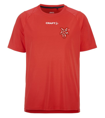 Trainingsshirt für Kinder/Herren | CRAFT  Rush SS 2.0 | rot | Marbacher Karneval Verein e.V.