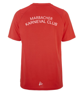 Trainingsshirt für Kinder/Herren | CRAFT  Rush SS 2.0 | rot | Marbacher Karneval Verein e.V.