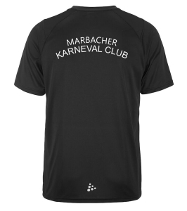 Trainingsshirt für Kinder/Herren | CRAFT  Rush SS 2.0 | schwarz | Marbacher Karneval Verein e.V.