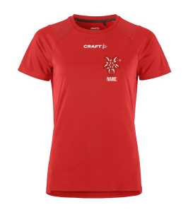 Trainingsshirt für Damen | CRAFT  Rush SS 2.0 | rot | Marbacher Karneval Verein e.V.