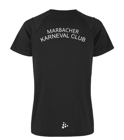 Trainingsshirt für Damen | CRAFT  Rush SS 2.0 | schwarz | Marbacher Karneval Verein e.V.