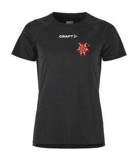 Trainingsshirt für Damen | CRAFT  Rush SS 2.0 | schwarz | Marbacher Karneval Verein e.V.