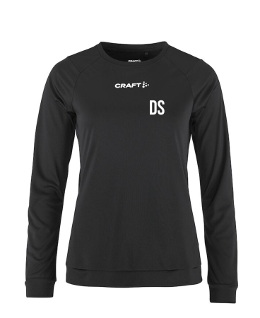 T-Shirt für Damen langarm | CRAFT Rush 2.0 LS | schwarz | USV Jena Unisport