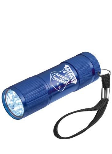 LED Taschenlampe | Aluminium | blau | Logo | SV Empor Erfurt